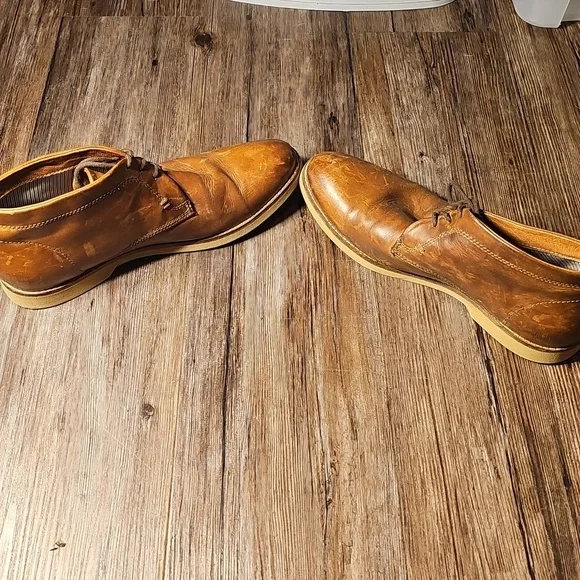 Men's Venturini For Men Brown Leather Chukka Boots Sz 12 - Picture 3 of 5